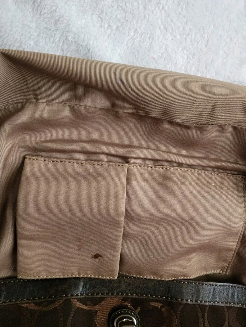 COACH Signature Brown Chelsea Satchel Shoulder *stained*